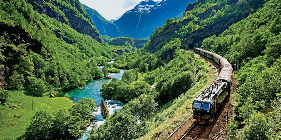 Journeying aboard the Flåm Railway