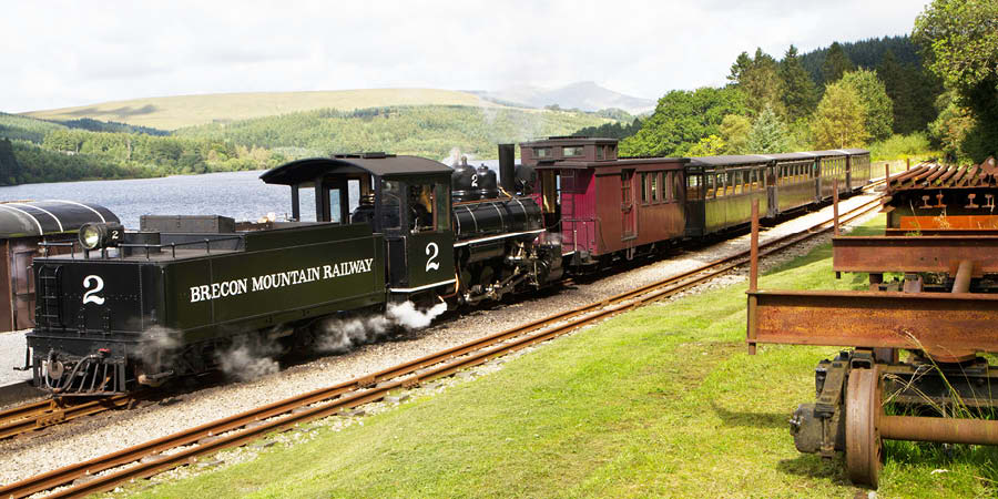 Travelling on the scenic Brecon Mountain Railway