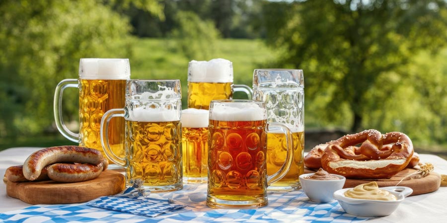 Tasting authentic Bavarian beer